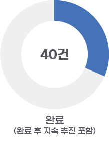 완료(완료 후 지속 추진 포함) : 40건